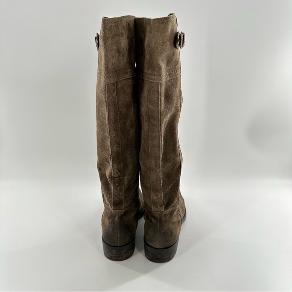 Franco Sarto knee high boots Panko 8 Brown suede distressed riding equestrian - Picture 4 of 14